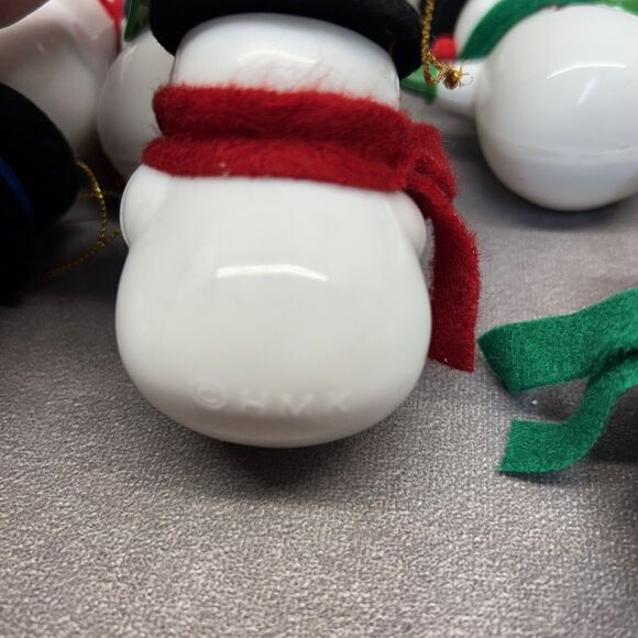 Vintage HMK Snowman Hard Plastic String Light Covers /Ornaments - Picture 8 of 12